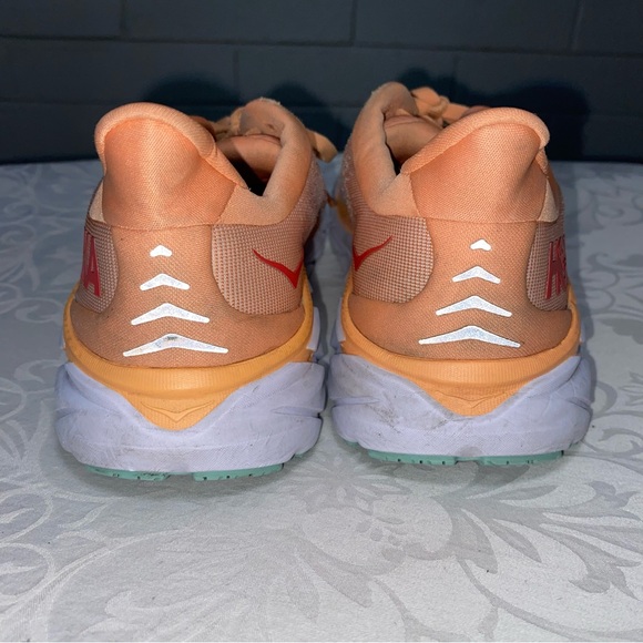 Hoka One One Womens Clifton 8 1119394 CSPY Orange Running Shoes Sneakers 8B - Picture 4 of 10